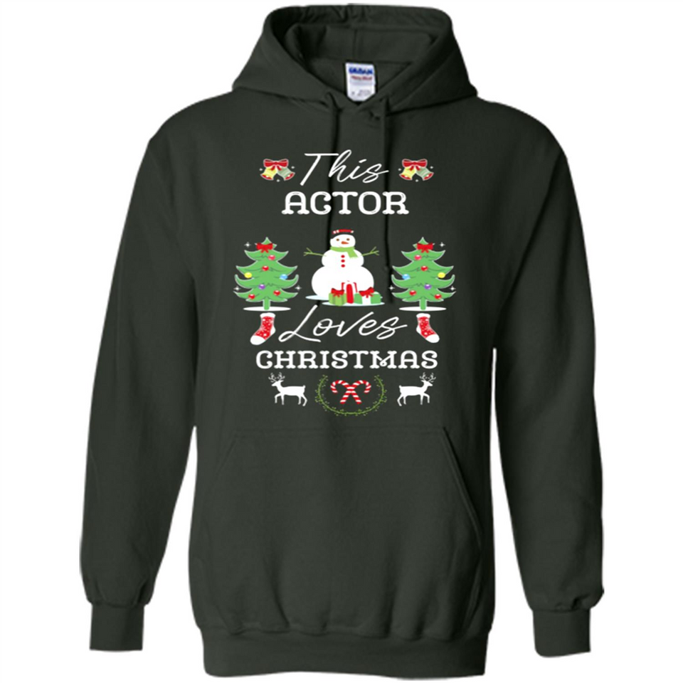 This Actor Loves Christmas Tree Shirt with Snowman