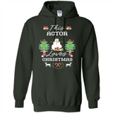 This Actor Loves Christmas Tree Shirt with Snowman