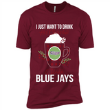I Just Want To Drink Hot Chocolate & Watch Toronto Blue Jays Ugly Christmas Sweater PINGPONG