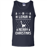 Vintage Tee For Women Men Graphic Shirts Lemur Ugly Christmas Sweater - Tank Top
