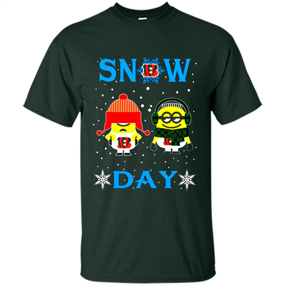 Snow Day Shirt For Cincinnati Bengals Vs Minion Fans pingpong