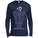 Reasons to be a Los Angeles Rams Fan Complete List on Back - Canvas Long Sleeve T-Shirt