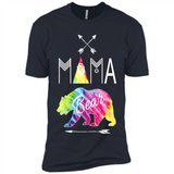 Mama Bear Shirt Tie Dye Family Vacation & Camping Tee - Premium Short Sleeve T-Shirt