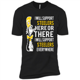Shirt For Dr Seuss Cat And Pittsburgh Steelers Fans - Premium Short Sleeve T-Shirt