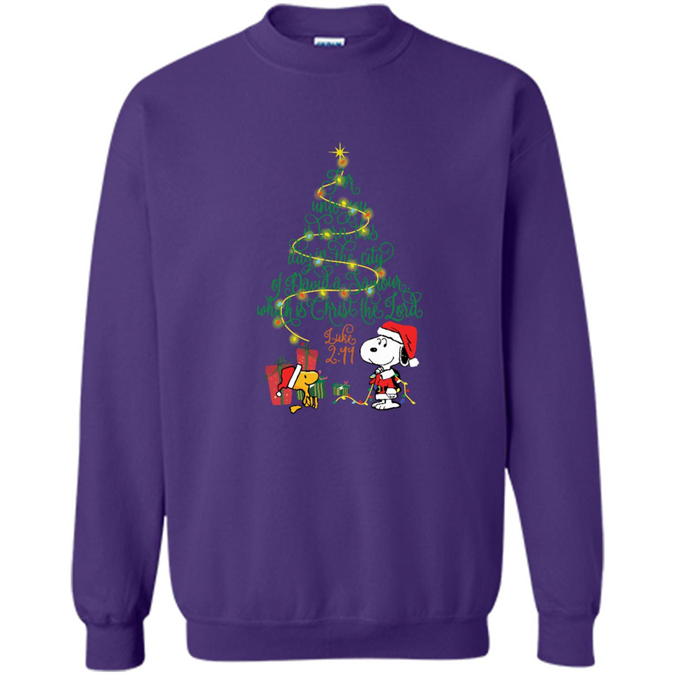 Snoopy-Woodstock-Christmas-tree-for-unto-you-is-born-this-day