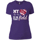 Oklahoma Sooners Football My Heart is on that Field - Ladies' Boyfriend T-Shirt