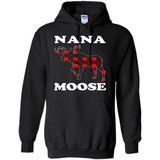 Nana Moose Funny Christmas Plaid Buffalo T-Shirt - Hoodie