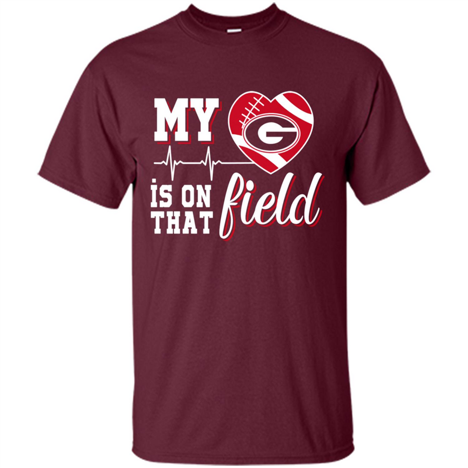 Georgia Bulldogs Football My Heart is on that Field - Shirt