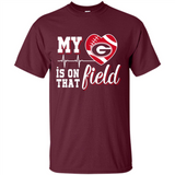 Georgia Bulldogs Football My Heart is on that Field - Shirt