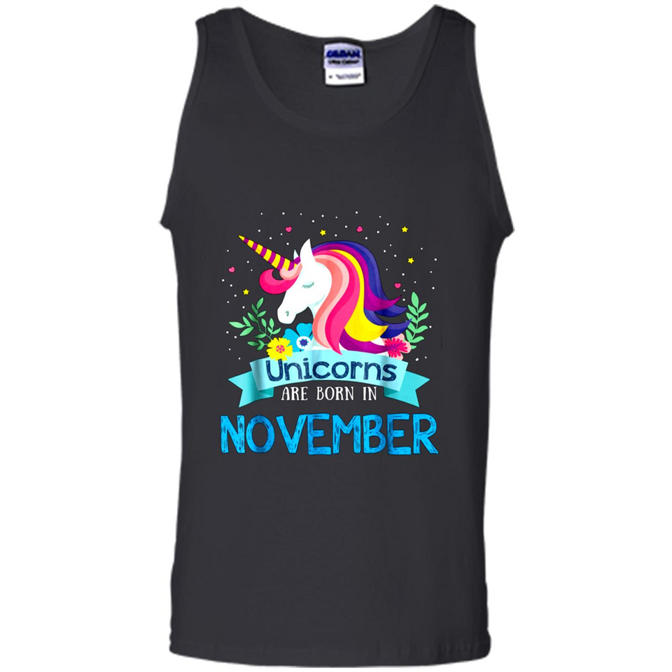 Unicorns are born in November Birthday Rainbow Gift Ladies Custom