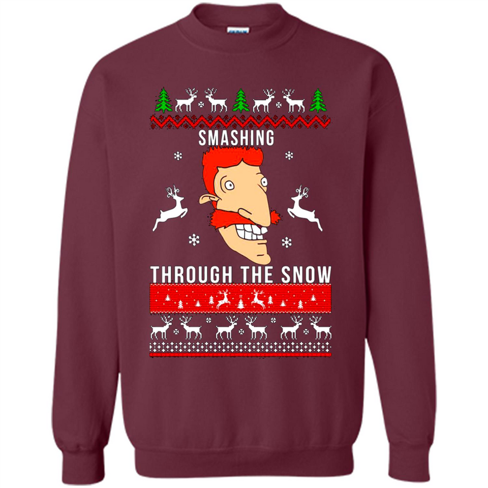 Nigel Thornberry Smashing through the snow Christmas sweatshirt PINGPONG