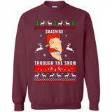 Nigel Thornberry Smashing through the snow Christmas sweatshirt PINGPONG