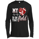 Stanford Cardinal Football My Heart is on that Field - Canvas Long Sleeve T-Shirt