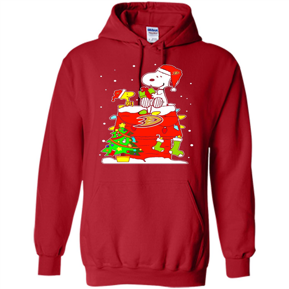 Anaheim Ducks Snoopy Ugly Christmas Sweaters - Hoodie