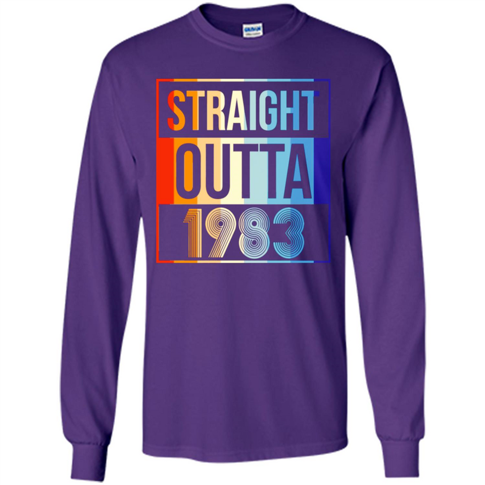 Retro Straight Outta 1983 35 Years Old - Long Sleeve T-Shirt
