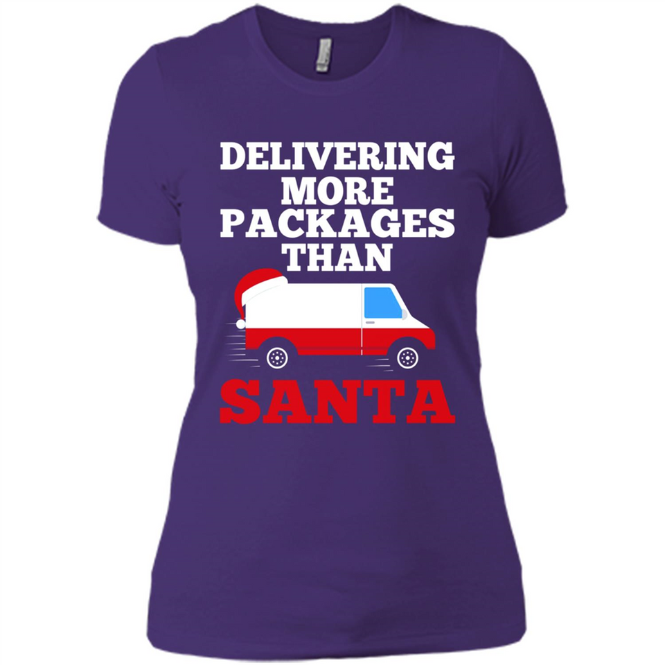 Delivering More Packages Than Santa Shirt - Postal Gift - Ladies' Boyfriend T-Shirt