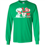 Snoopy loves NBA Atlanta Hawks - Long Sleeve T-Shirt