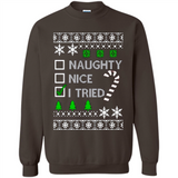 Naughty Nice I Tried Christmas sweatshirt PINGPONG
