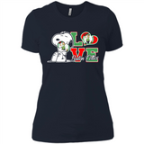 Snoopy loves NBA Boston Celtics - Ladies' Boyfriend T-Shirt