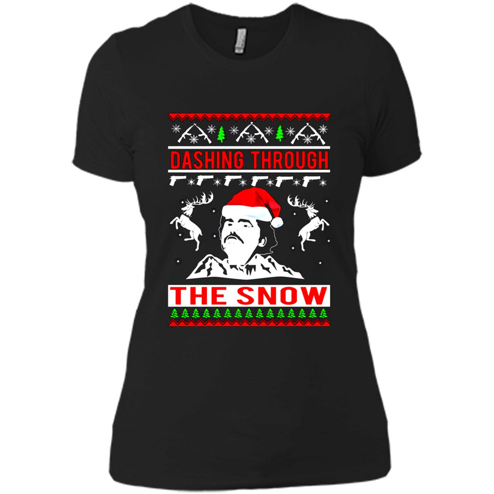 Narcos dashing through the snow Christmas sweatshirt PINGPONG