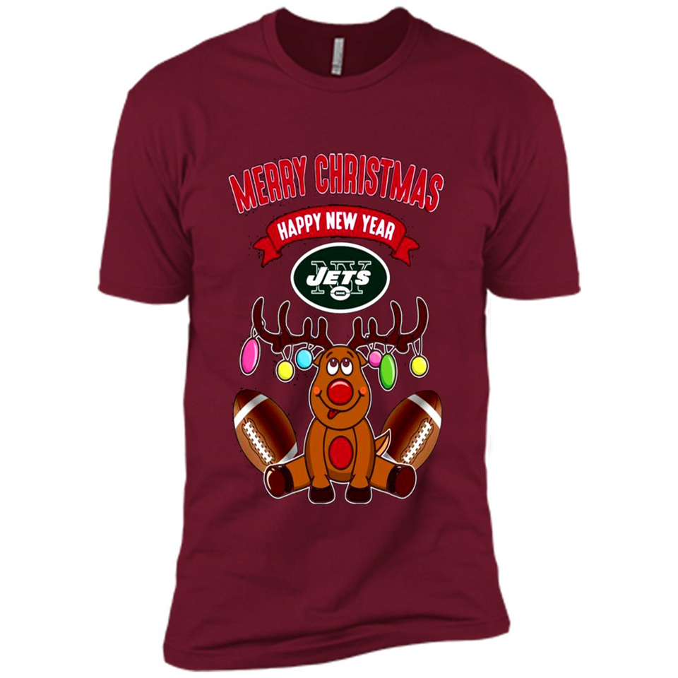 New York Jets NFL Reindeer Funny Merry Christmas And Happy New Year