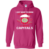 I Just Want To Drink Hot Chocolate & Watch Washington Capitals Ugly Christmas Sweater PINGPONG