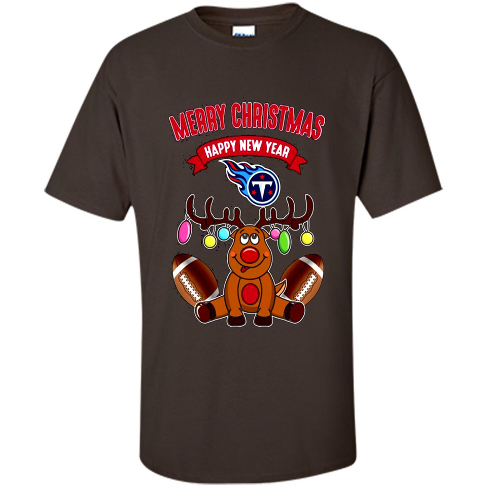 Tennessee Titans NFL Reindeer Funny Merry Christmas And Happy New Year