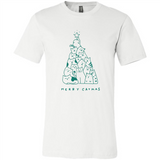 Merry Catmas Funny Cat Christmas Tree Sweatshirt - Canvas Unisex T-Shirt