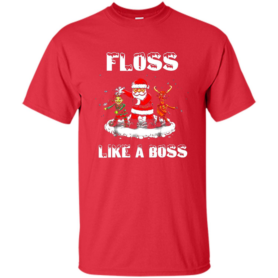 Floss Like A Boss Santa Flossing Dance Funny - Shirt