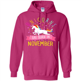 Unicorns Are Born In November T Shirt Hoodie Sweater
