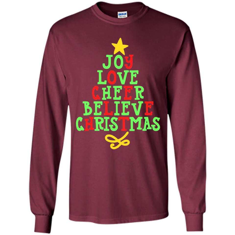 Joy Love Cheer Believe Christmas Tree