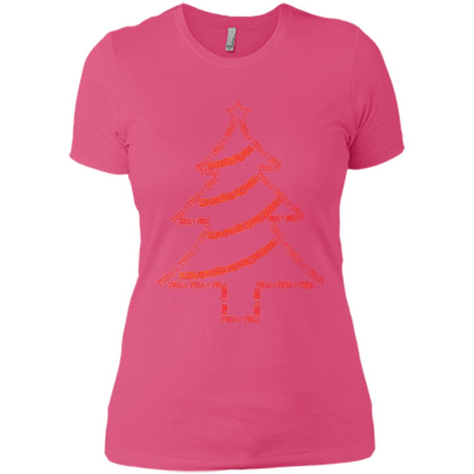 Tuba Text Christmas Tree Musical Instrument Holiday Shirt
