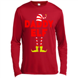 Mens Daddy Elf T-Shirt Funny Matching Christmas Costume - Canvas Long Sleeve T-Shirt