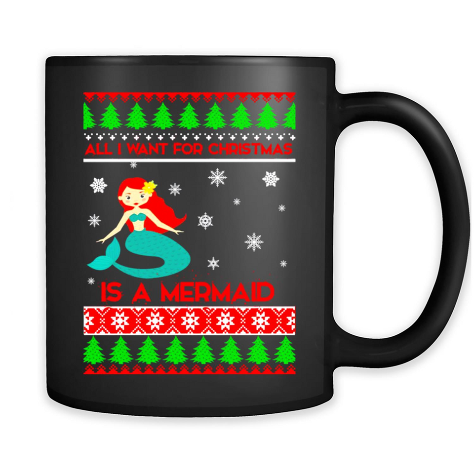 All I Want For Christmas Is A Mermaid ugly PINGPONG