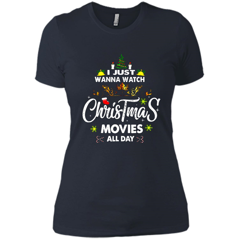 Funny Christmas Movie Shirt, Christmas Movies - Ladies' Boyfriend T-Shirt