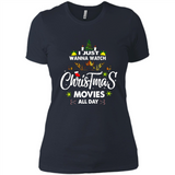 Funny Christmas Movie Shirt, Christmas Movies - Ladies' Boyfriend T-Shirt