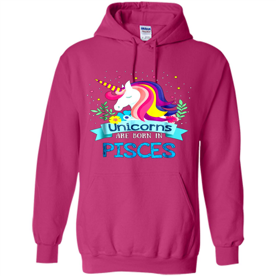 Unicorns are born in Pisces Birthday Rainbow Gift Ladies Custom