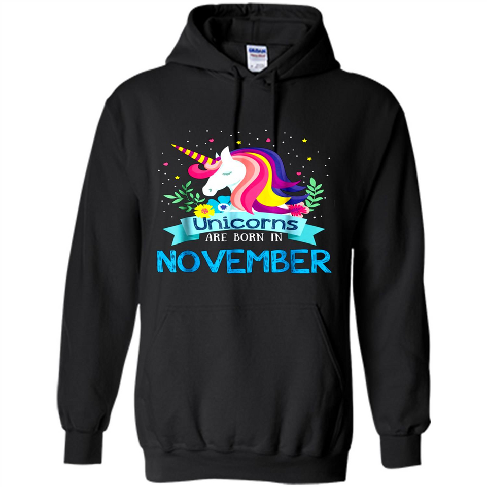 Unicorns are born in November Birthday Rainbow Gift Ladies Custom