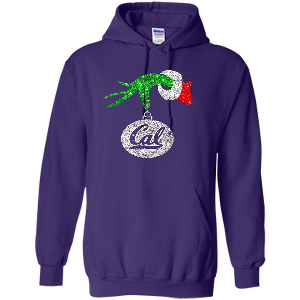 Amazing California Golden Bears Glitter Grinch Monogram Ornament Christmas Gift - Hoodie