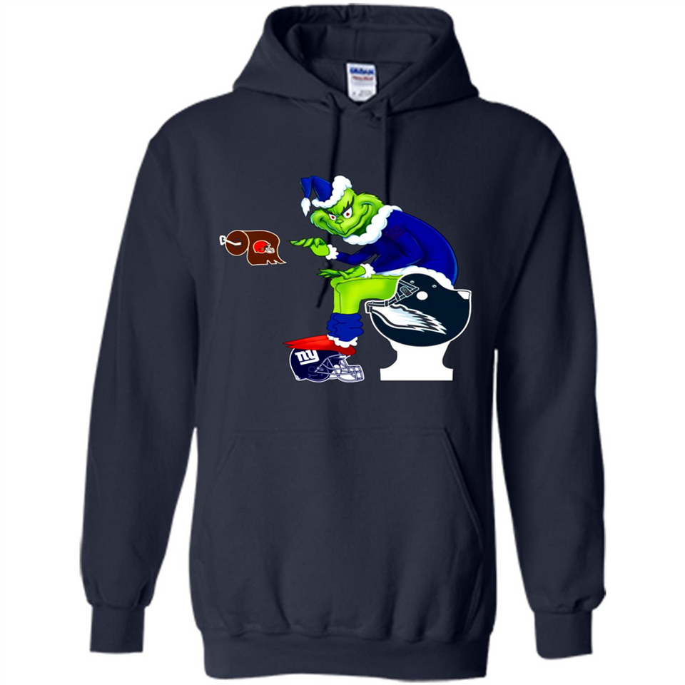 New York Giants Toilet Grinch Santa Claus Football Fan PINGPONG