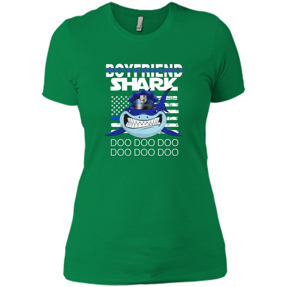Police boyfriend Shark Blue Line Tee