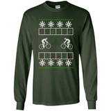 Christmas Ugly Sweater Cycling - Best Ugly Christmas Sweater - Long Sleeve T-Shirt