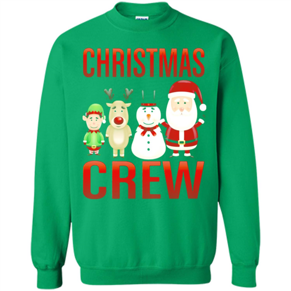CHRISTMAS CREW Shirt X-mas Santa Snowman Reindeer Elf - Sweatshirt