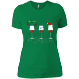Christmas Red Wine Funny Merry Xmas Sweatshirt - Ladies' Boyfriend T-Shirt