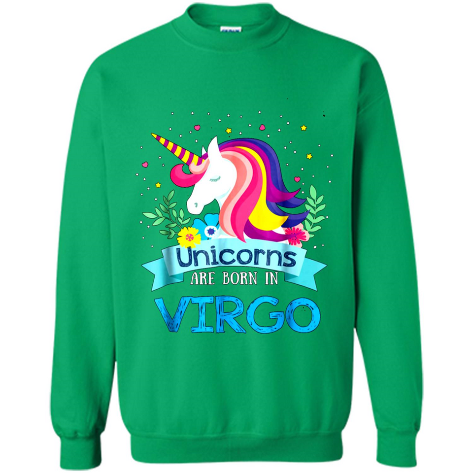 Unicorns are born in Virgo Birthday Rainbow Gift Ladies Custom