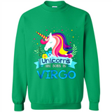 Unicorns are born in Virgo Birthday Rainbow Gift Ladies Custom