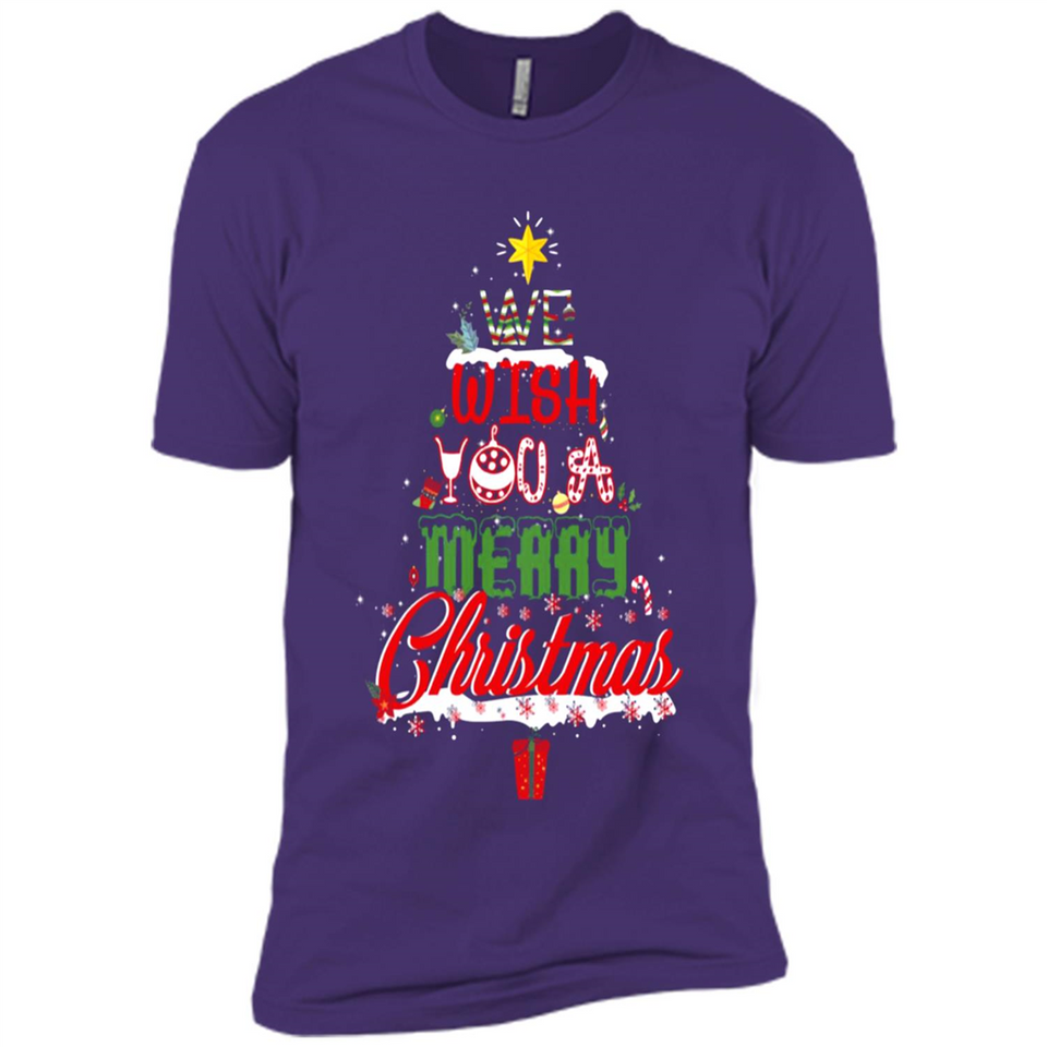We Wish You A Merry Christmas Funny Pine Gift Sleeve - Premium Short Sleeve T-Shirt