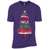 We Wish You A Merry Christmas Funny Pine Gift Sleeve - Premium Short Sleeve T-Shirt