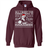 All I Want For Christmas Is Harambe Christmas - Hoodie