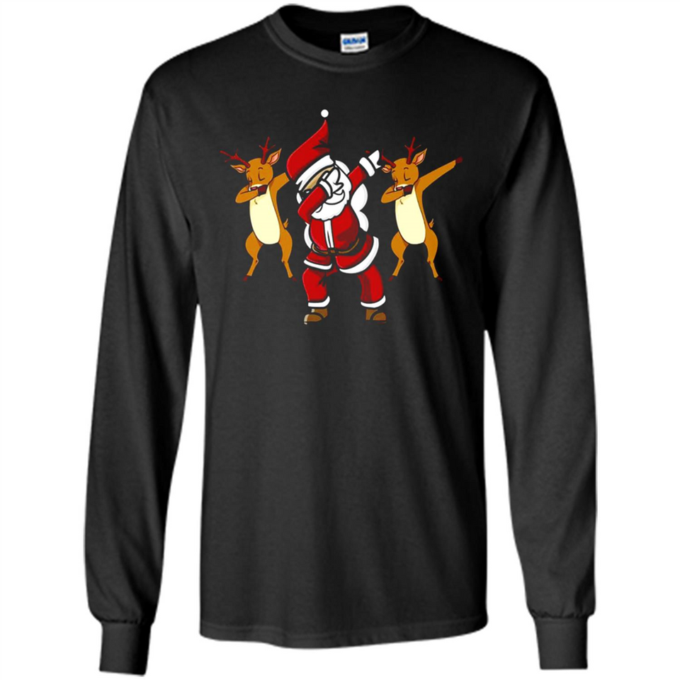 Dabbing Santa - Funny Santa Claus Christmas Dab - Long Sleeve T-Shirt